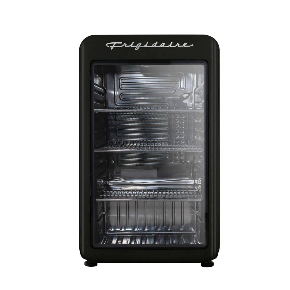 Frigidaire 3.3 cu. ft. Retro Mini Refrigerator in Black with Glass Door