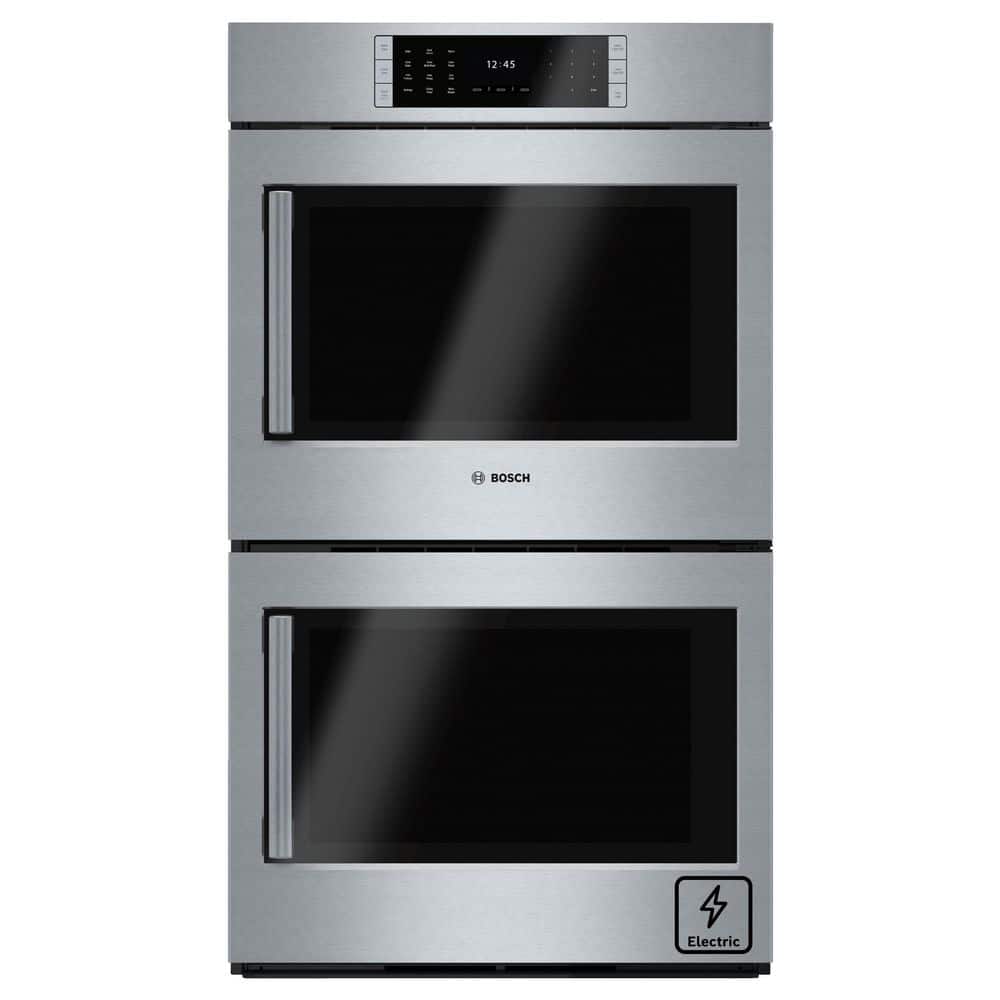 Bosch Benchmark Series 30 in. Built-In Double Electric Convection Wall Oven in Stainless Steel with Right SideOpening Door