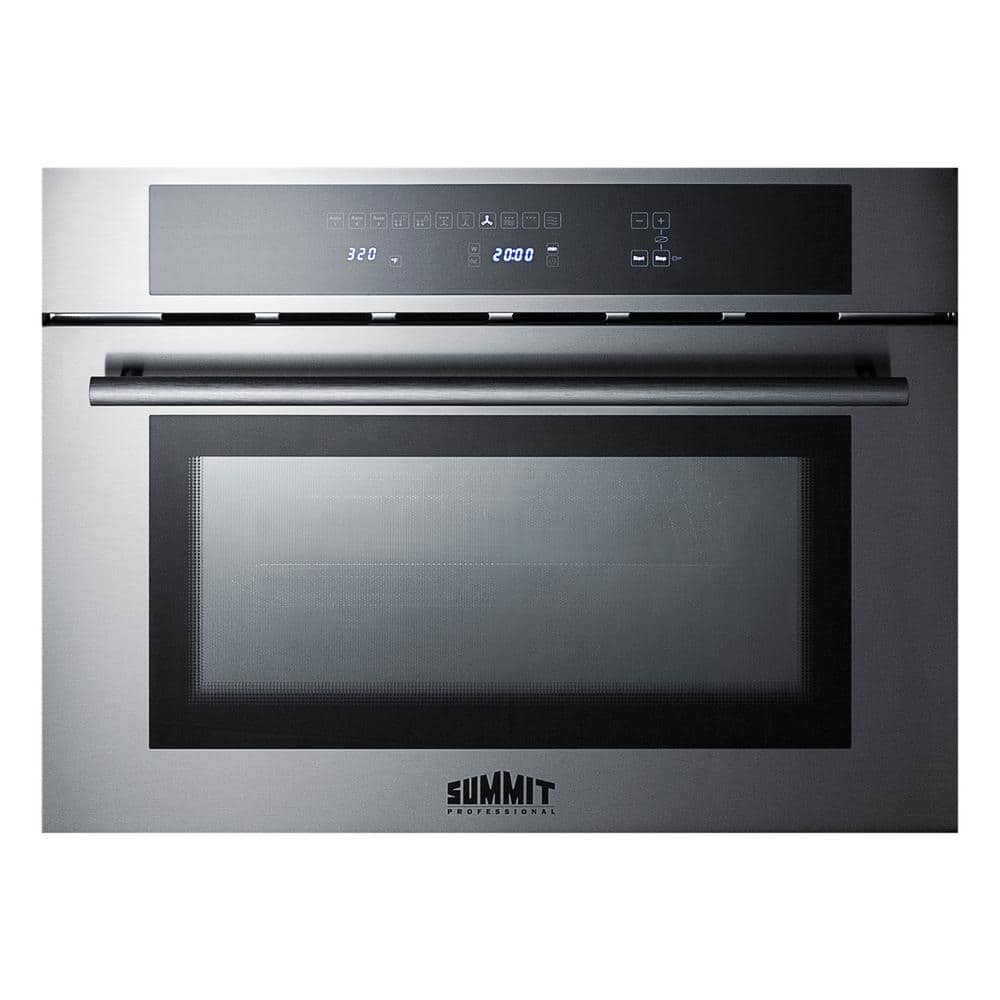 Summit Appliance 24 in. Single Electric Wall Oven with Speed Cook and Convection in Stainless Steel