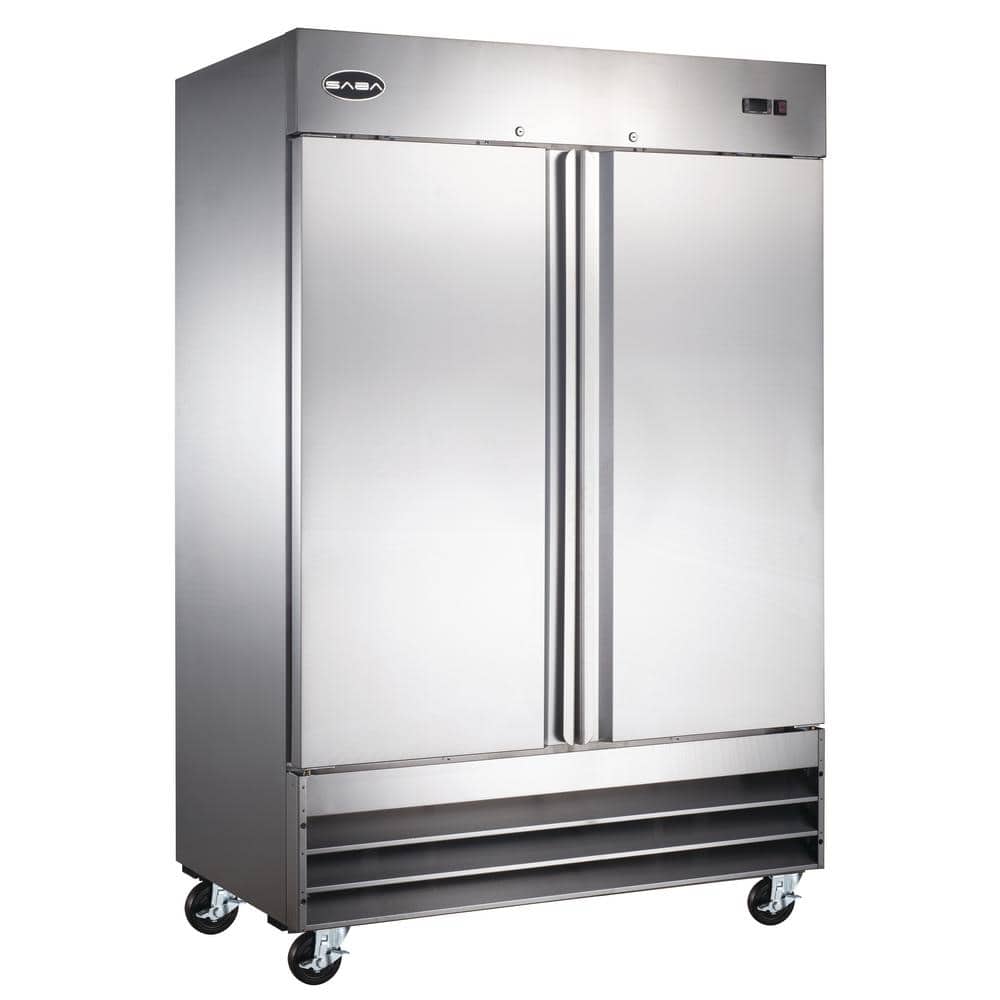SABA 47.0 cu. ft. Two Door Commercial Reach In Upright Freezer in Stainless Steel