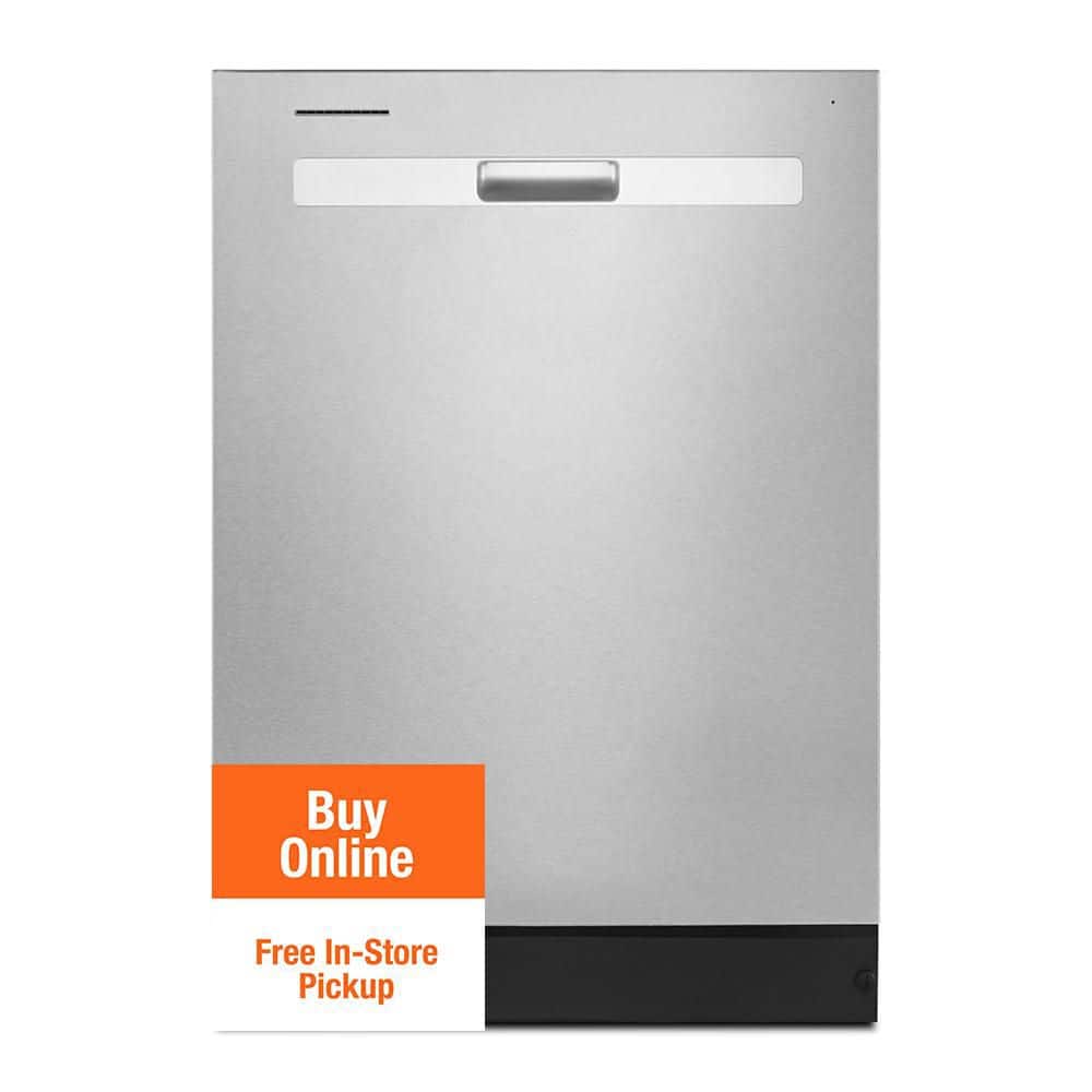 Whirlpool 24 in. Top Control Built-In Tall Tub Dishwasher in Fingerprint Resistant Stainless Steel with 5-Cycles 55 dBA