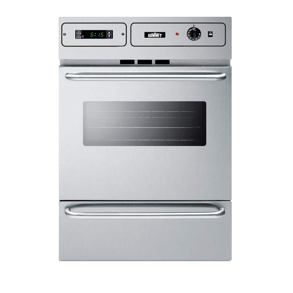 Summit Appliance 24 in. Single Gas Wall Oven in Stainless Steel