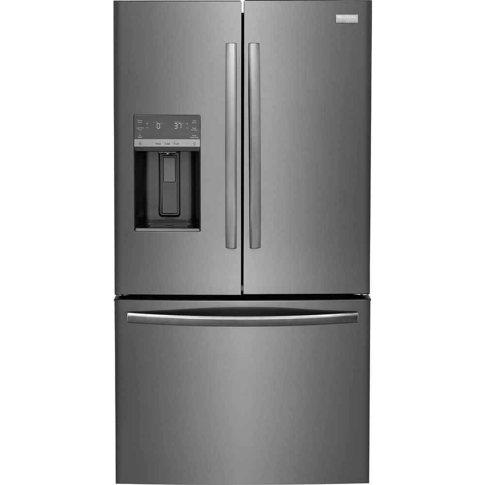 Frigidaire Gallery 36 in. 28 cu. ft. Standard Depth French Door Refrigerator in Smudge-Proof Black Stainless Steel