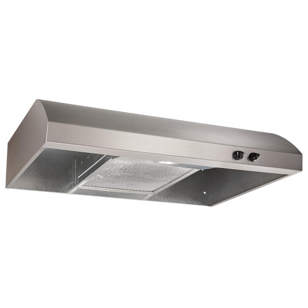 Broan-NuTone AR1 Series 30 in. 270 Max Blower CFM 4-Way Convertible Under-Cabinet Range Hood with Light in Stainless Steel