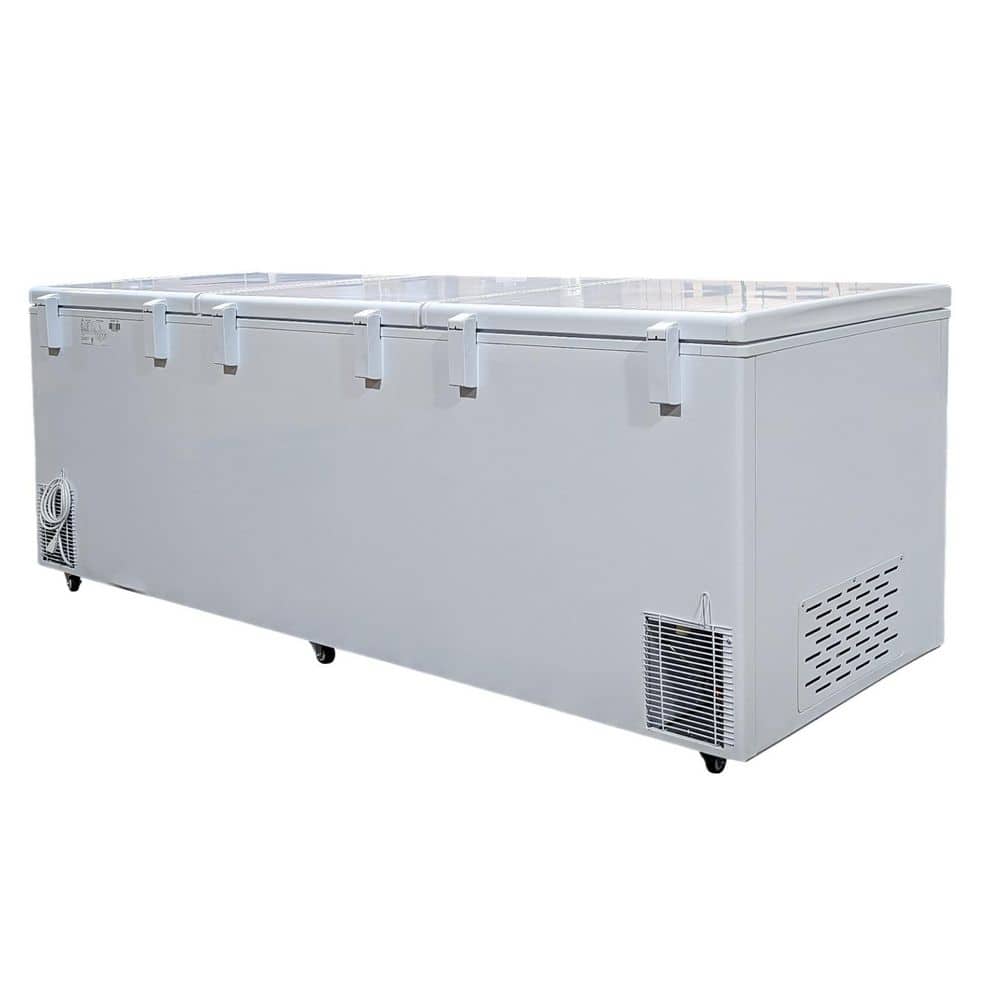Cooler Depot 105 in. W. 47 cu. Ft. NSF Manual Defrost Commercial Island Chest Freezer in White