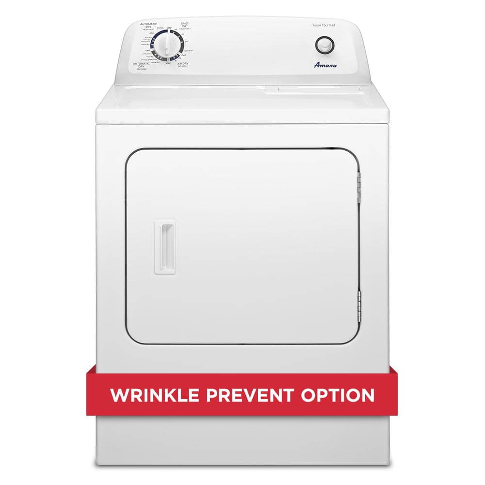 Amana 6.5 cu.ft. vented Front Load Electric Dryer in White with Wrinkle Prevent Option