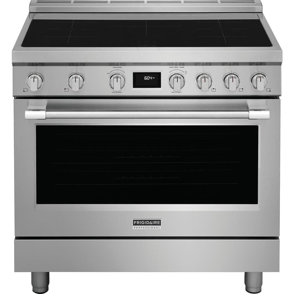 Frigidaire Professional 36 in. 5 Element Slide-In Induction Range in Stainless Steel with Dual Fan Convection