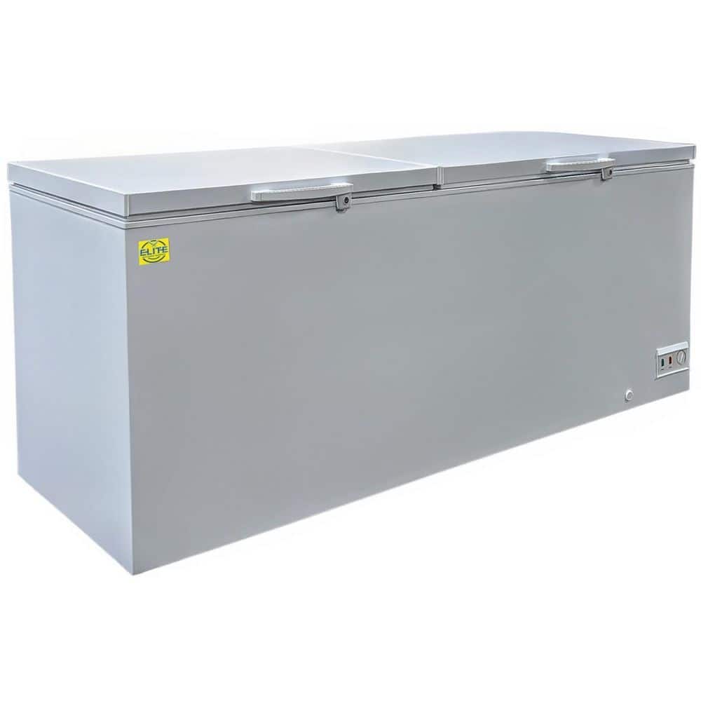 Elite Kitchen Supply 92 in. 26.68 cu. ft. Manual Defrost Solid Top Commercial Chest Freezer BD820 in White