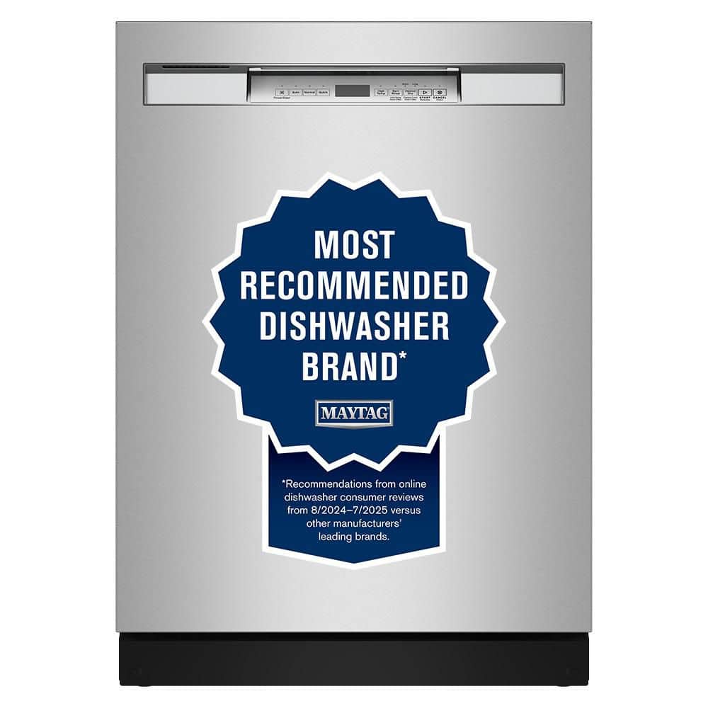 Maytag 24 in. Top Hidden Standard Built-In Dishwasher in Fingerprint Resistant Stainless Steel with 4-cycles, 50 dBA