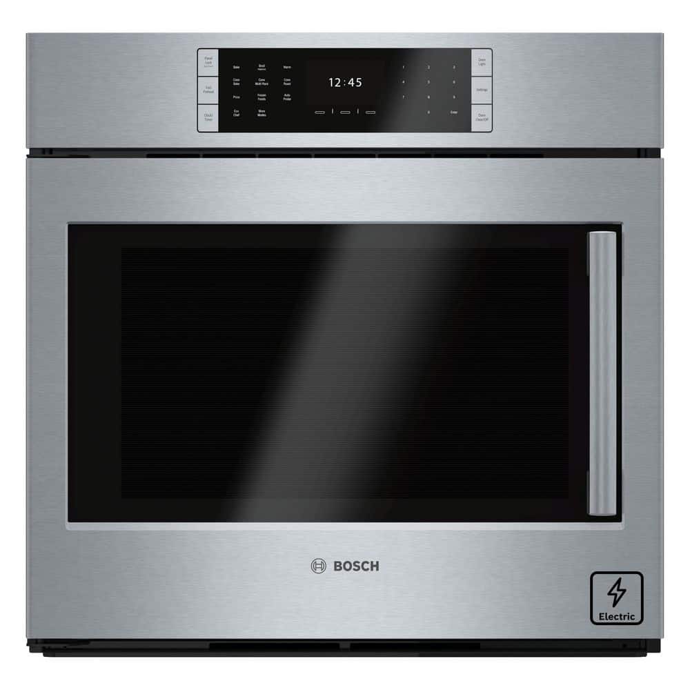 Bosch Benchmark Series 30 in. Built-In Single Electric Convection Wall Oven in Stainless Steel w/ Left SideOpening Door