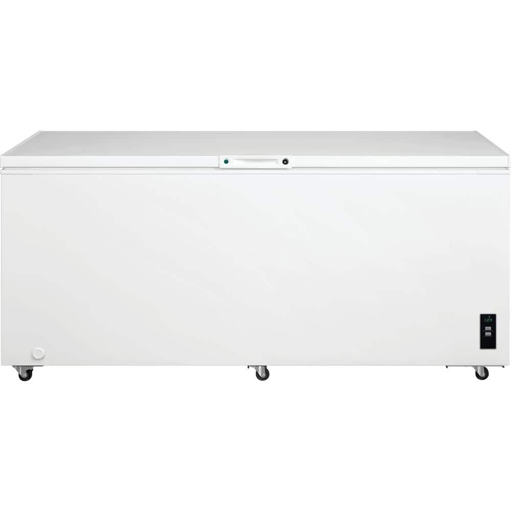 Frigidaire 20 cu. ft. Garage Ready Manual Defrost Chest Freezer in White with LED Light and Adjustable Temperature Control