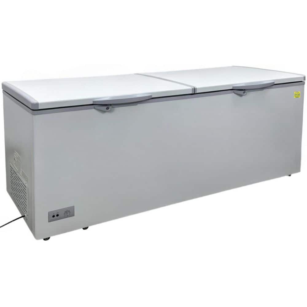 Elite Kitchen Supply 76.5 in. 24 cu. ft. Manual Defrost Commercial Chest Freezer BD760 with Solid Top in White