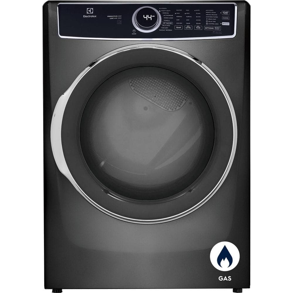 Electrolux 8 cu. ft. Titanium Front Load Perfect Steam Gas Dryer with LuxCare Dry and Instant Refresh