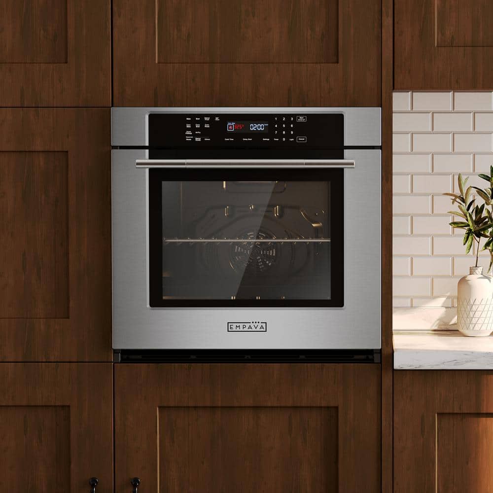 Empava 30 in. Electric Single Wall Oven Air Fryer with Convection Self-Cleaning in Stainless Steel