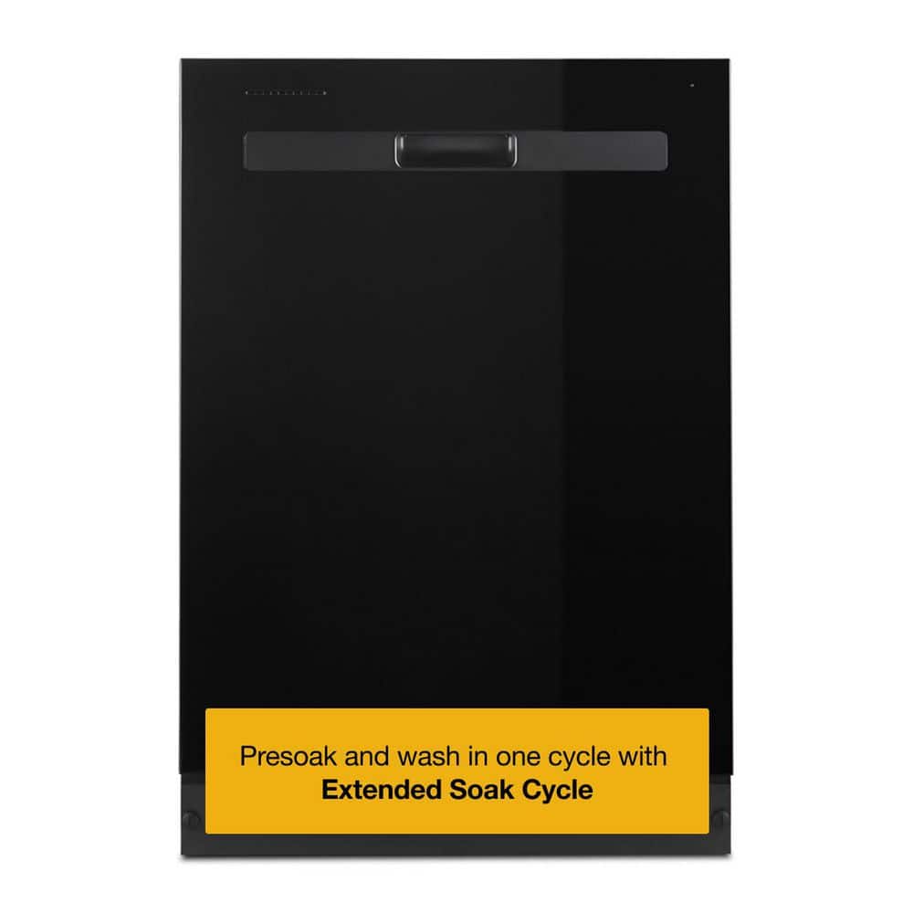 Whirlpool 24 in. Top Control Built-In Tall Tub Dishwasher in Black with 5-Cycles 55 dBA
