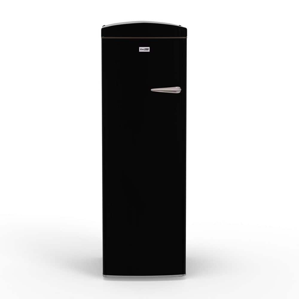 ConServ 8.3 cu. Ft. Classic Retro Upright Freezer Frost Free 24 in. 110V w/ 6 Drawers in Black