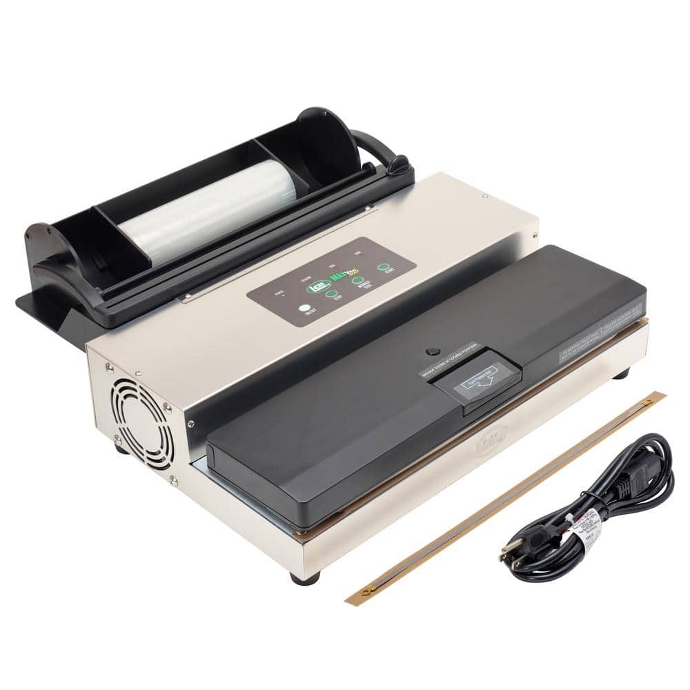 LEM MaxVac 500 Stainless Steel Food Vacuum Sealer with Roll Storage and Built-In Cutter