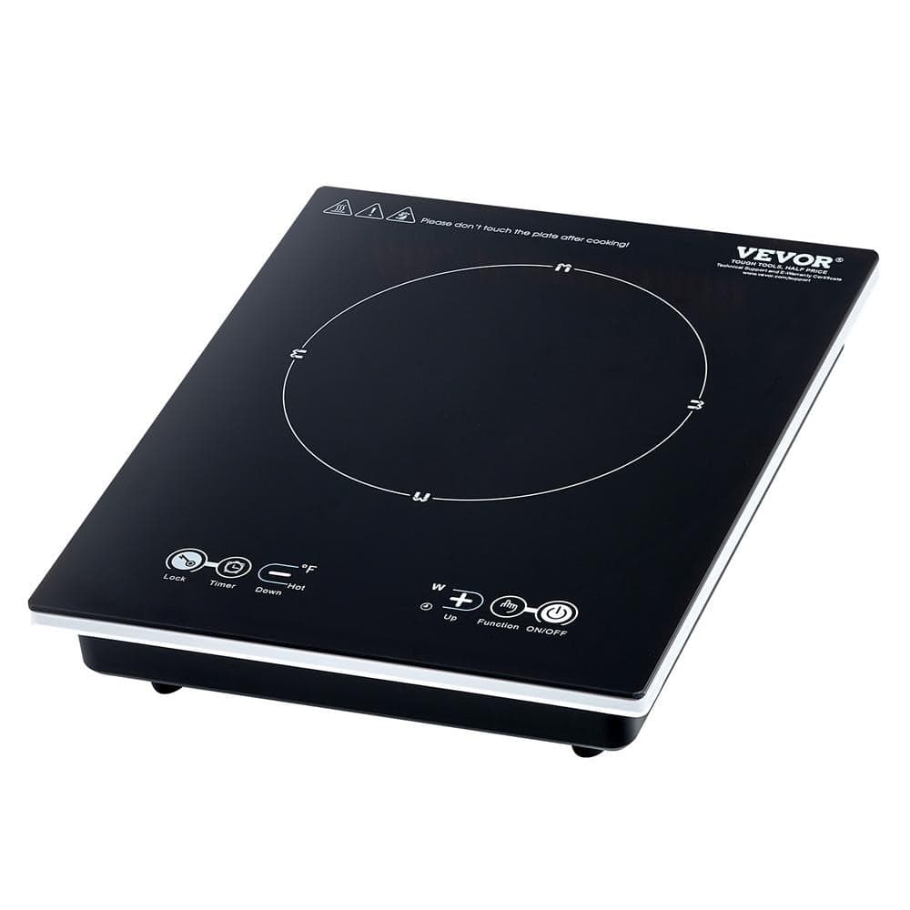 VEVOR Portable Induction Cooktop, 1800 W Electric Induction Burner with 9-Temperature Settings, Countertop Induction Hot Plate