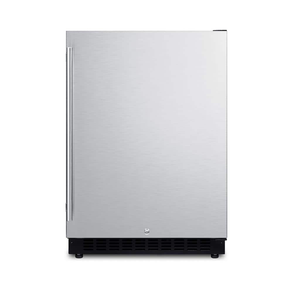 Summit Appliance 24 in. W 4.8 cu. ft. Freezerless Mini Refrigerator in Stainless Steel Counter Depth