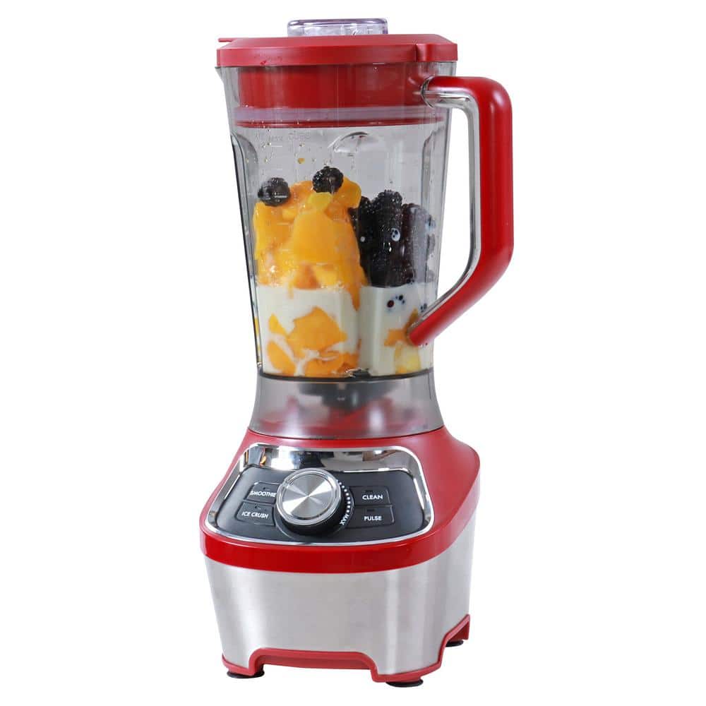 KENMORE 64 oz Stand Blender, 1200W, Smoothie, Ice Crush, Self-Clean Modes, Variable Speed, Red