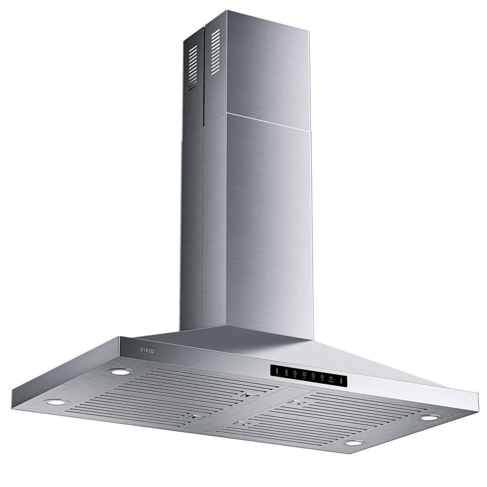 VIKIO 42 in 500CFM Convertible Island Range Hood in Stainless Steel with Gesture control and 4 LED Lights