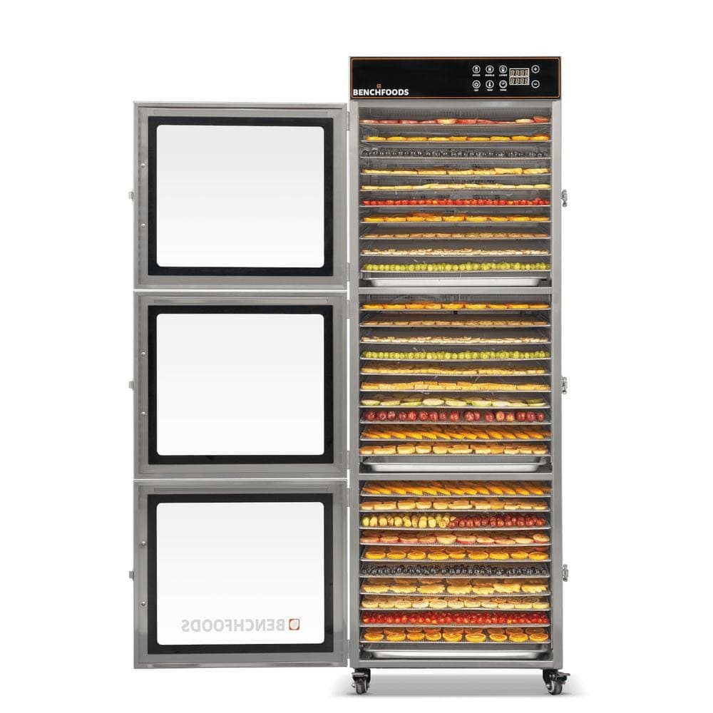 BENCHFOODS 3-Zone 30 Tray Digital Premium Stainless-Steel Dehydrator with Glass Door