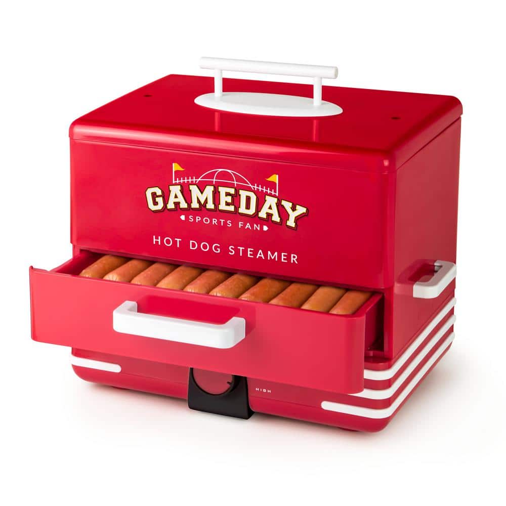 Nostalgia Red Hot Dog Steamer