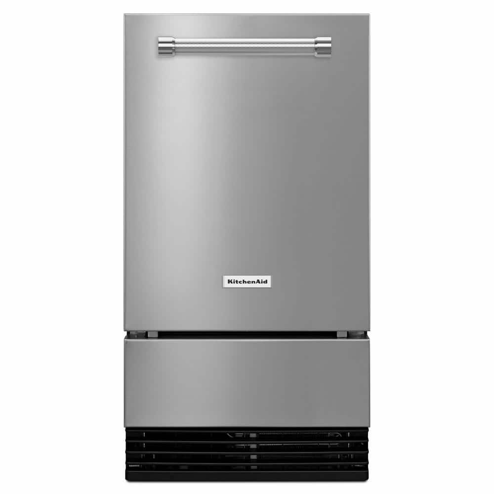 KitchenAid 18 in. 50 lb. Built-In Ice Maker in PrintShield Stainless Steel