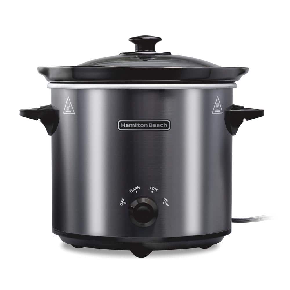 Hamilton Beach 4 Quart Black Round Slow Cooker
