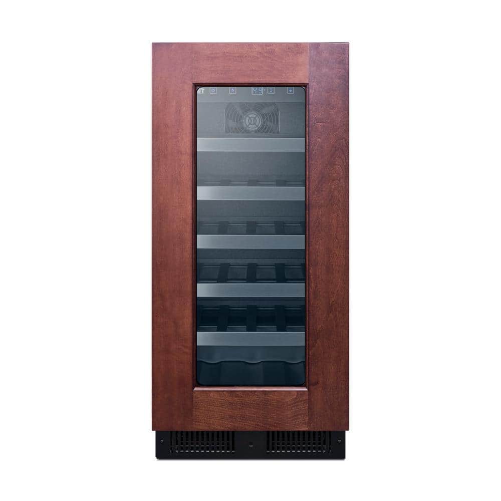 Summit Appliance 15 in. Wide 23-Bottlle Wine Cellar Cooling Unit with Panel-Ready Glass Door