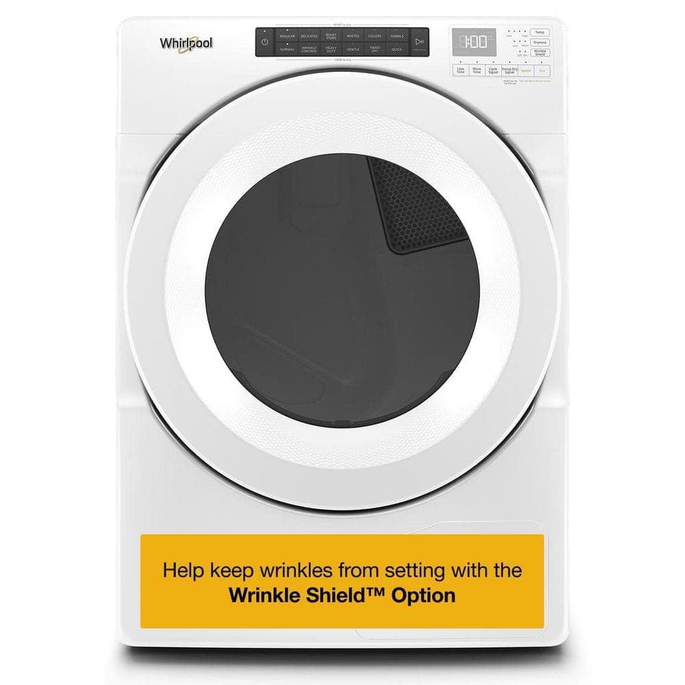 Whirlpool 7.4 cu. ft. 240 Volt Stackable White Electric Ventless Dryer with Intuitive Touch Controls, ENERGY STAR