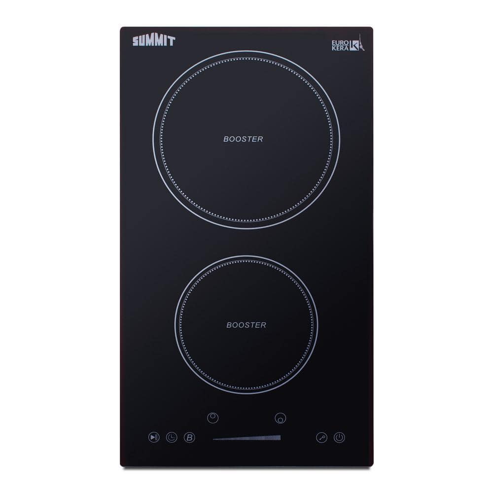 Summit Appliance 12 in. Electric Induction Cooktop in Black with 2 Elements Including Power Boost