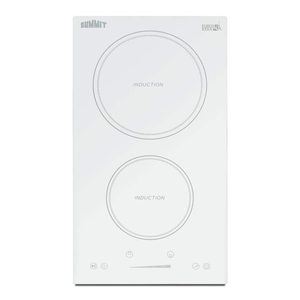 Summit Appliance 12 in. Electric Induction Cooktop in White with 2 Elements