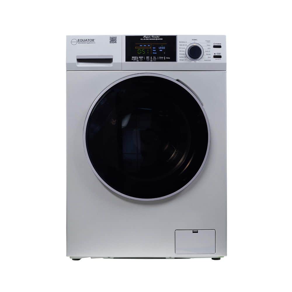 Unbranded 1.62 cu. Ft./15lbs Fully Built-in All-in-One Washer Dryer Combo Ventless 110V in Silver