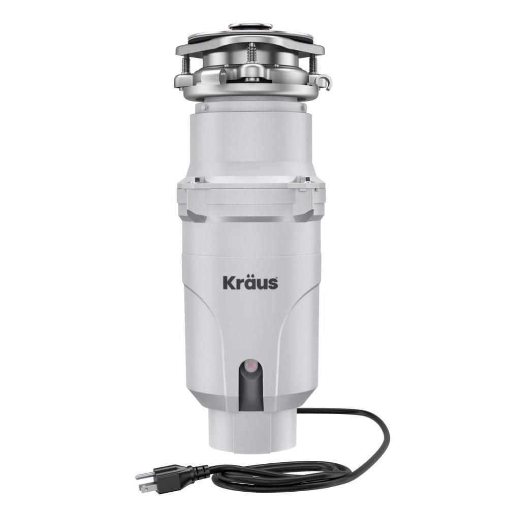 KRAUS WasteGuard 1/3 HP Continuous Feed Garbage Disposal with Ultra-Quiet Motor for Kitchen Sink