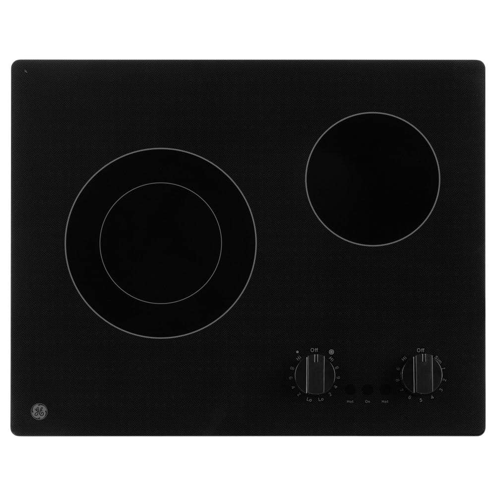 GE 21 in. 2 Burner Element Radiant Electric Cooktop in Black
