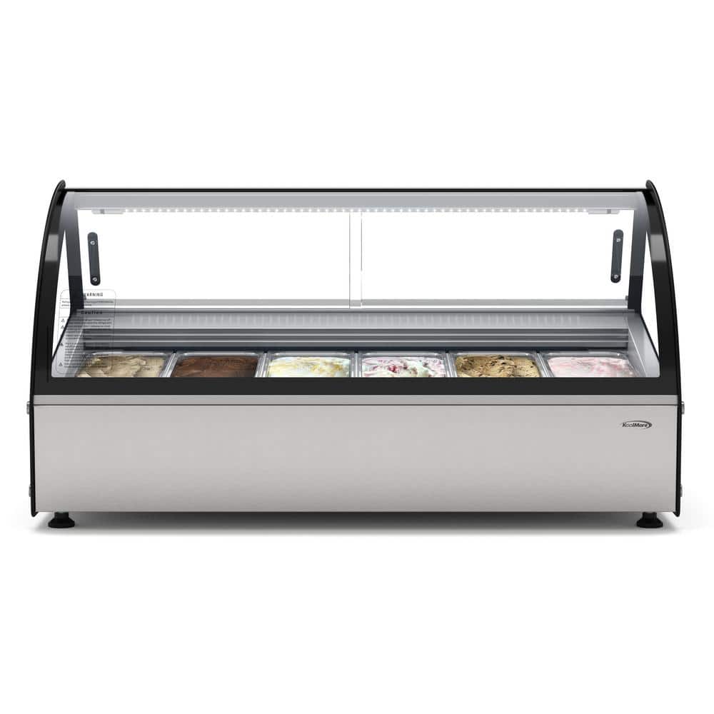 Koolmore 46 in. Countertop Gelato Display Case with 6-Pans