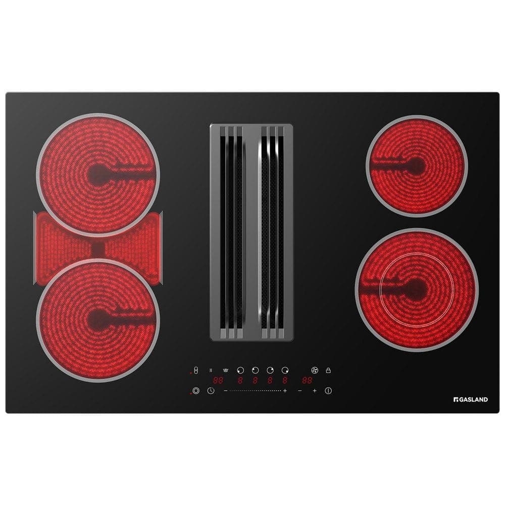 GASLAND 4 Burners Radiant Electric Cooktop with 330 CFM Downdraft, 220V