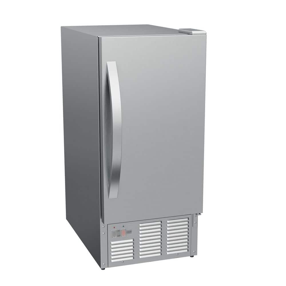 EdgeStar 15 in. 50 lb. Built-In Outdoor Ice Maker in Stainless Steel