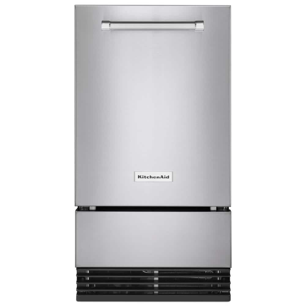 KitchenAid 18 in. 35 lb. Built-In Ice Maker in PrintShield Stainless Steel