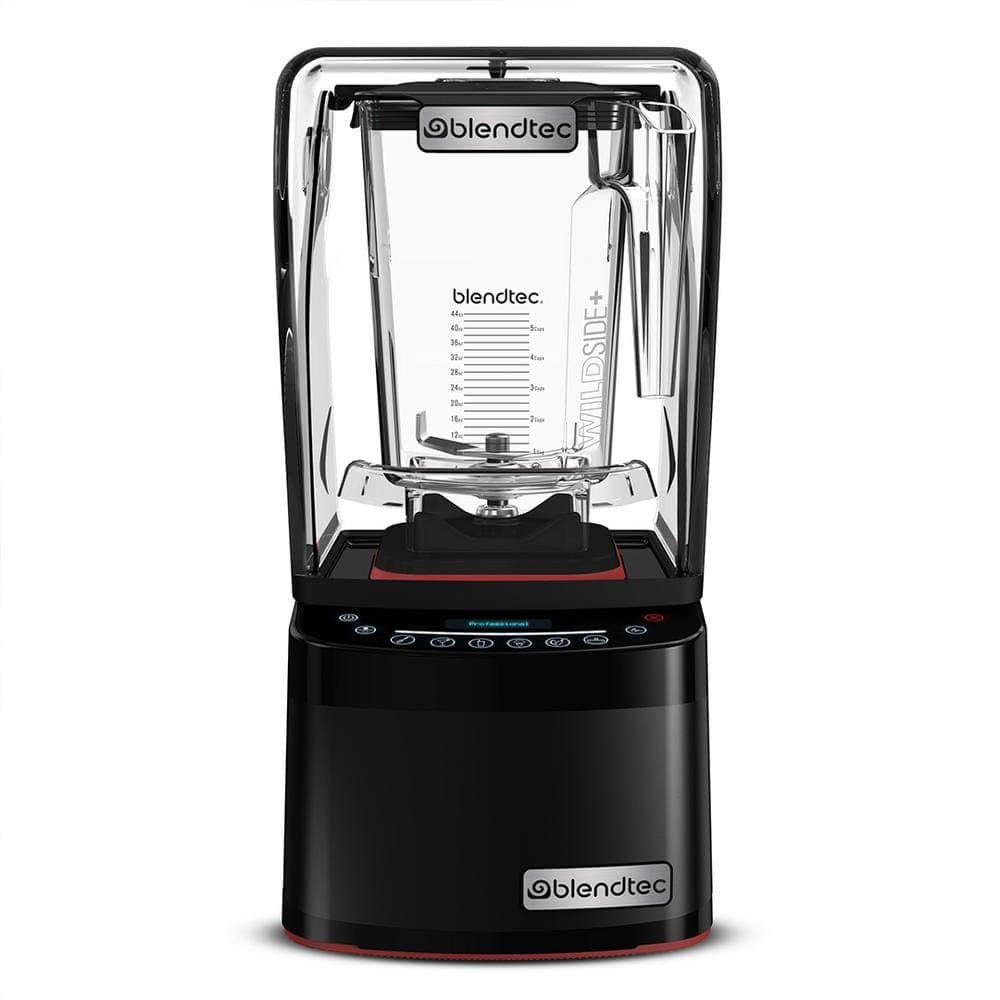 Blendtec Professional 800 Blender with WildSide+ Jar (90 oz.) Sealed Sound Enclosure, 11-Speed Touch Slider, Self-Cleaning, Black