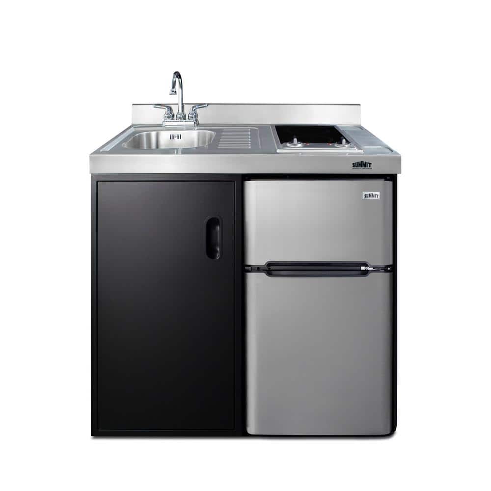 Summit Appliance 39 in. Compact Kitchen in Black