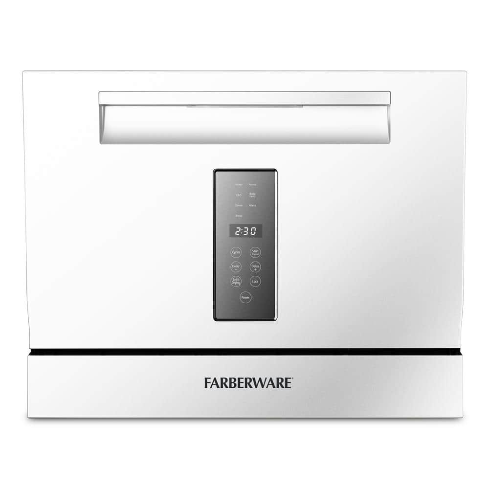Farberware Professional 21 in. Front Control Countertop Dishwasher in White