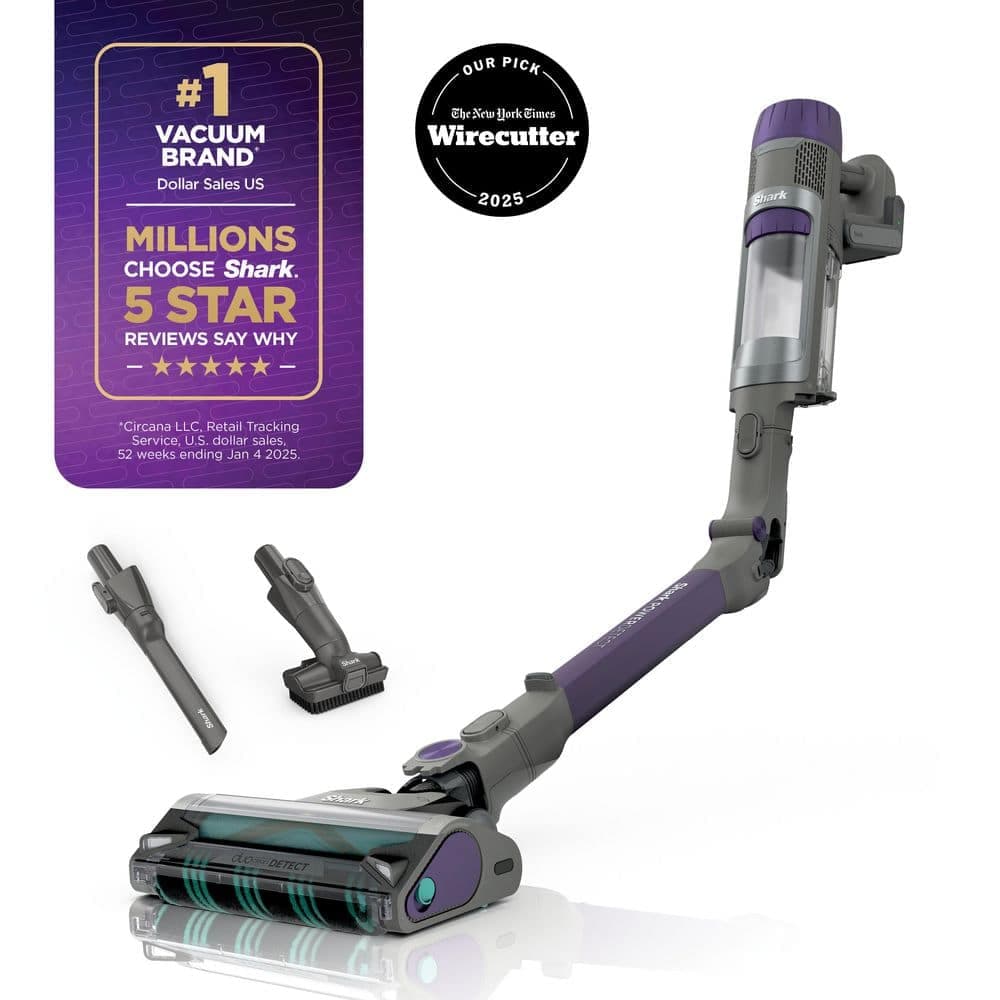 Shark PowerDetect Bagless Cordless HEPA Pet Hair Stick Vacuum Cleaner for Multisurface in Gray and Convertible to Handheld