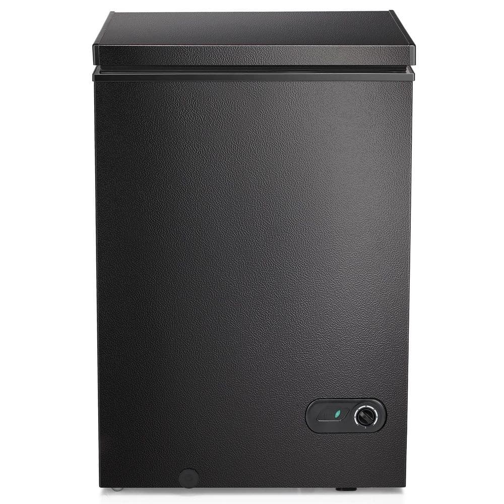 COWSAR 21.18 in., 3.5 cu. ft. Chest Freezer Manual Defrost in Black with Garage Ready