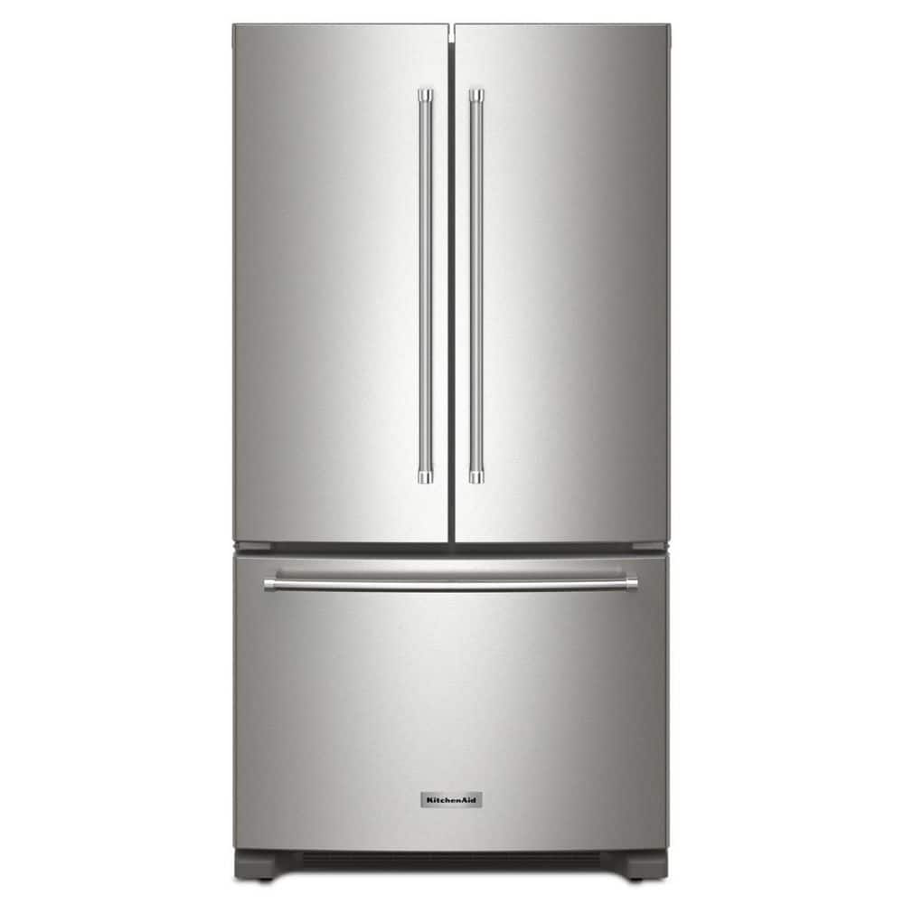 KitchenAid 36 in. 20 cu. ft. Counter-Depth French Door Refrigerator in Stainless Steel
