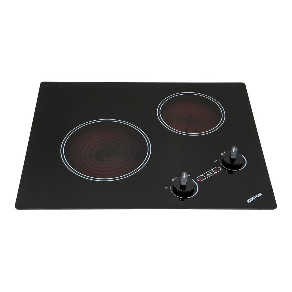 Kenyon Arctic 21 in. Radiant Electric Cooktop in Black with 2-Elements 240-Volt