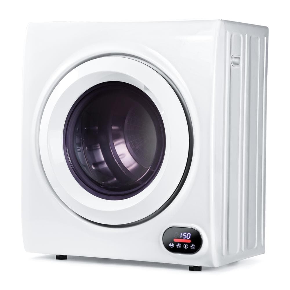 Vibekio 3.5 cu. ft. Vented Front Load Stackable Electric Compact Dryer in White with LCD