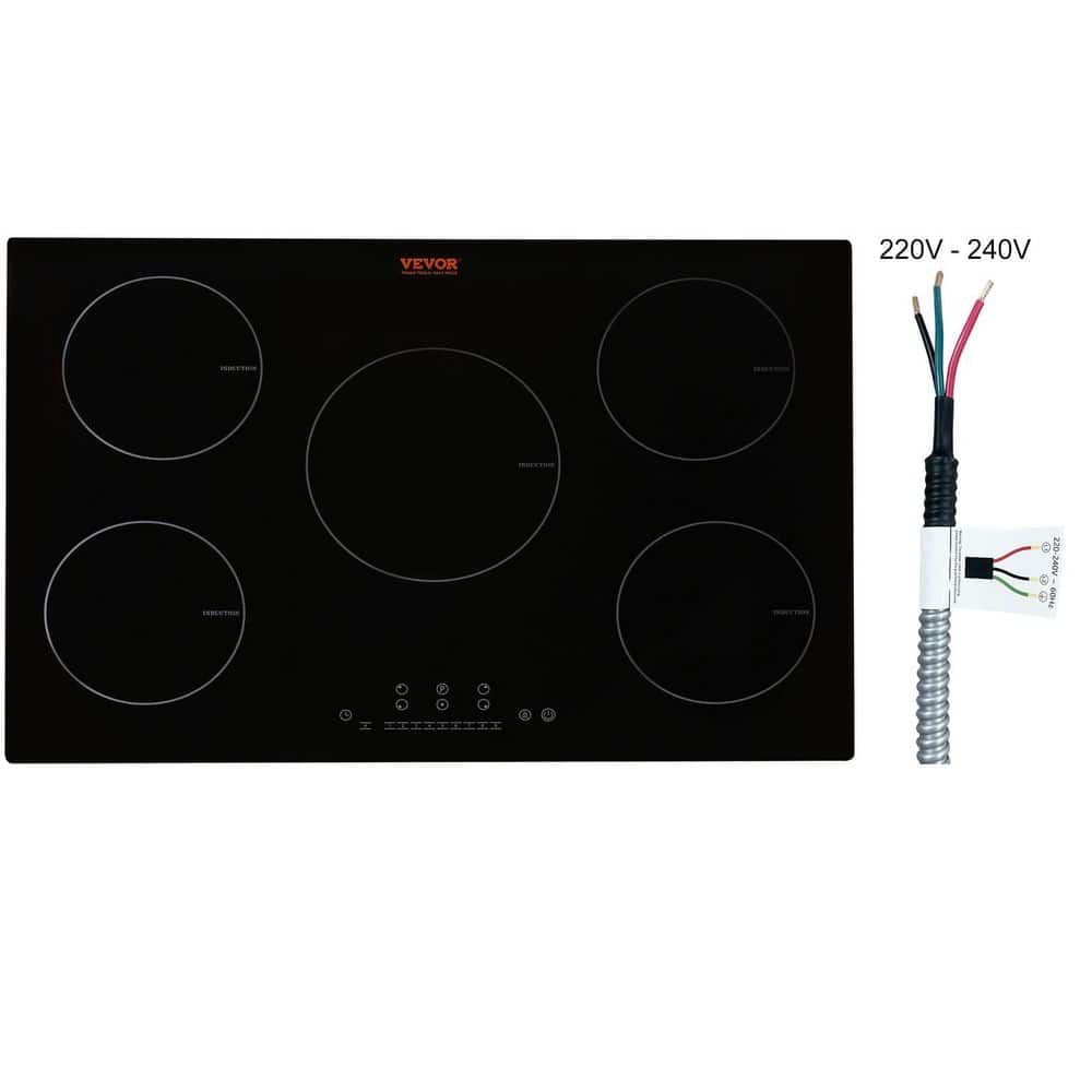 VEVOR Electric Cooktop 30 in. 5 Burners Induction Stove Top 9200 Watt Built-in Magnetic Cooktop