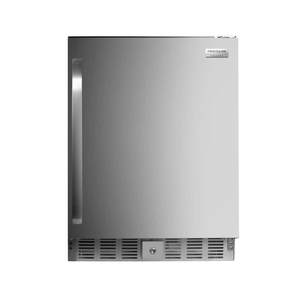 Frigidaire 20.1 in. wide 5.0 cu. ft. Built in Under Counter Mini Refrigerator in Stainless Steel